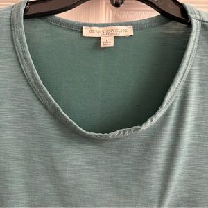 Green Envelope Women's Aqua Short Sleeve Tee